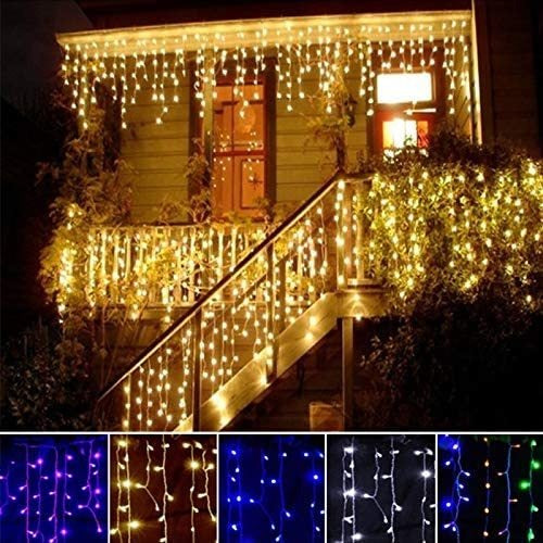 Luces Cascada Navideña 1000F Foco Led 20.5 m Luz Cálida/Blanca