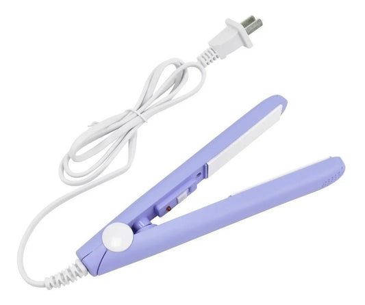 Plancha De Cabello Mini Alaciado Bolsillo Viaje Qi Mei Di Color Lila
