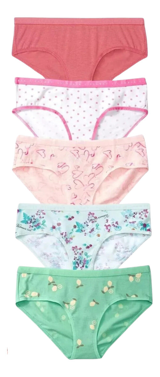 5 Pz Panties Hiphugger Algodón Victoria Secret - Talla M