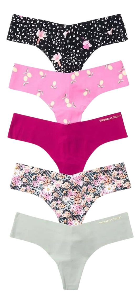 5 Pz Panties Thong Colaless Algodón Victoria Secret - Talla S - Mujer