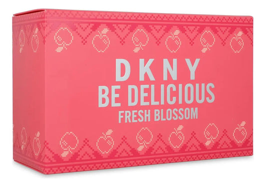 Donna Karan Set Be Delicious Fresh Blossom 3Pzs 100Ml Edp Spray/ 125Ml Body Mist/ Bolso Pequeño - Mujer