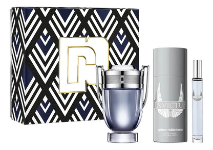 Rabanne Set Invictus 3Pzs 100Ml Edt Spray/ Desodorante 150Ml Spray/ 10Ml Edt Spray - Hombre
