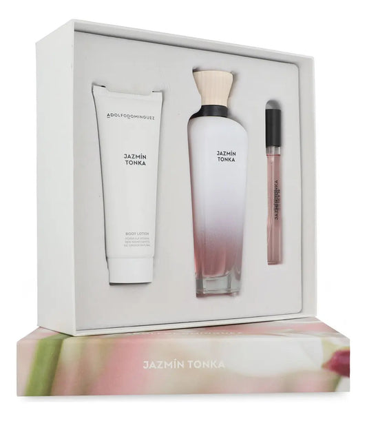 Adolfo Dominguez Set Adolfo Dominguez Jazmin Tonka 3Pzs 120Ml Edp Spray/ Body Lotion 75Ml/ 10Ml Edp Spray - Mujer