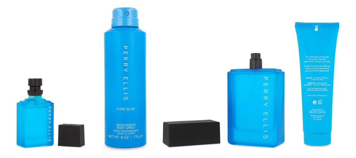 Set Perry Ellis Pure Blue Caballero Perry Elllis 4 pz - Hombre