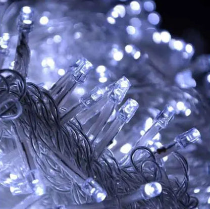 Luces Navideñas Cascada 500 Led 8 Funciones 10 Mts Blanca