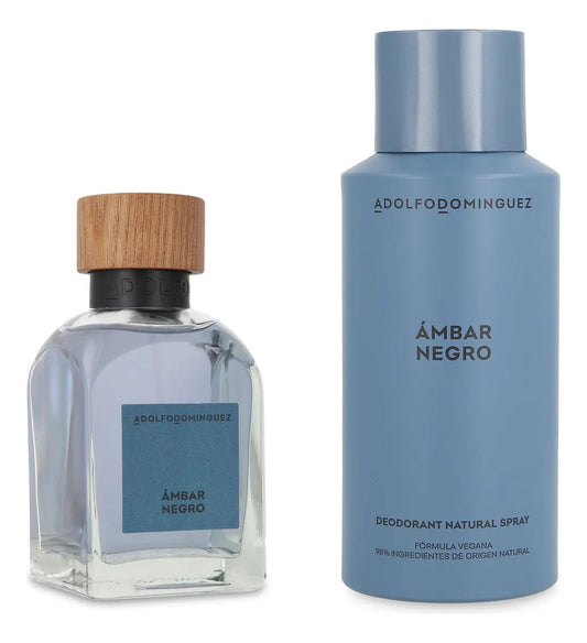 Set Adolfo Dominguez Ambar Negro 2Pz 120Ml Edp Spray - Hombre
