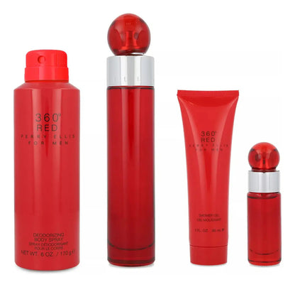 Set 360 Red Caballero Perry Ellis 4 Pz - Hombre