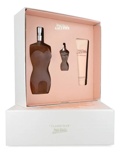 Set Jean Paul Gaultier Classique 3Pzs 100Ml Edt Spray/ Body Lotion 75Ml/ 6Ml Edt Para Mujer