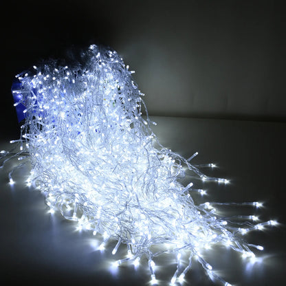 Luces Cascada Navideña 1000F Foco Led 20.5 m Luz Blanca