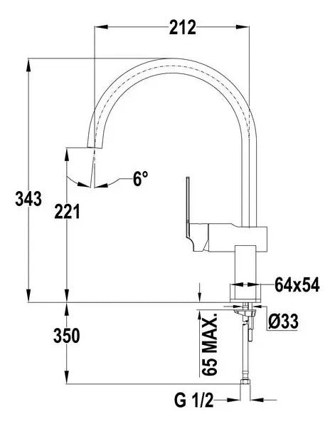 Grifo Teka Cocina Cuadro Cromo Alto 38.9115.02