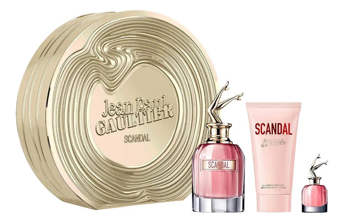 Set Jean Paul Gaultier Scandal 3Pzs 80Ml Edp Spray/ Body Lotion 75Ml/ 6Ml Edp - Mujer