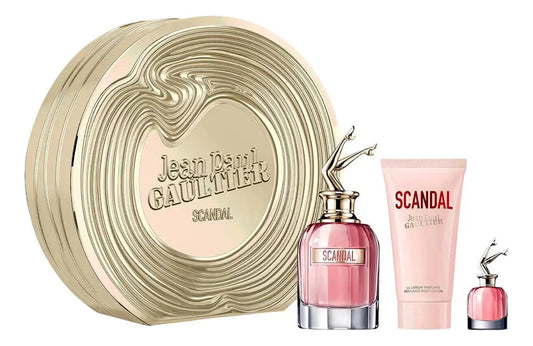 Set Jean Paul Gaultier Scandal 3Pzs 80Ml Edp Spray/ Body Lotion 75Ml/ 6Ml Edp - Mujer