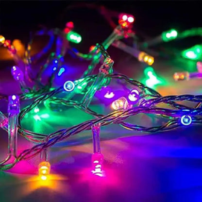 Luces Cascada Navideñas 800F Led 16.5 m C/ Enchufe Multicolor