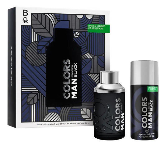 Set Benetton Colors Black 2Pz 100Ml Edt Spray Hombre