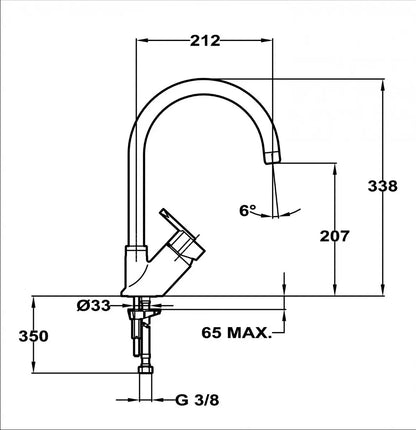 Grifo Teka Cocina Elan (Mj) Cromo Alto 35.9115.02