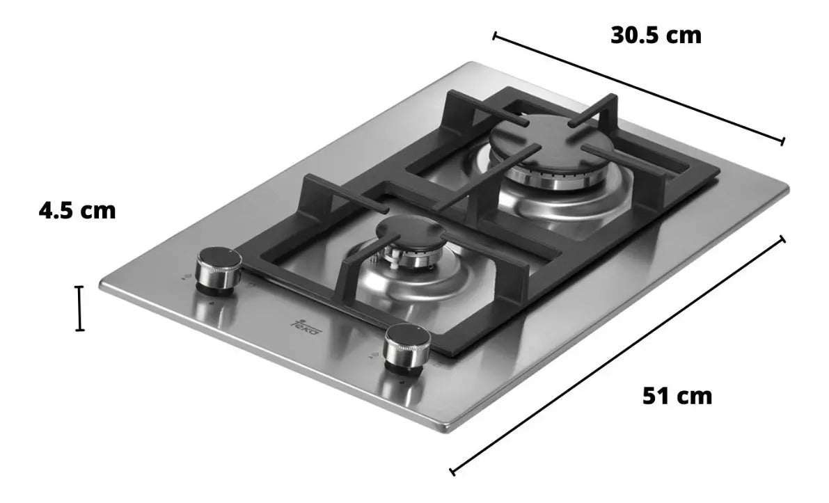 Parrilla Teka Empotrable Efx 30.1 2G Ai Al Ci Modular Gas Inox 40214556