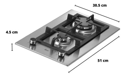 Parrilla Teka Empotrable Efx 30.1 2G Ai Al Ci Modular Gas Inox 40214556