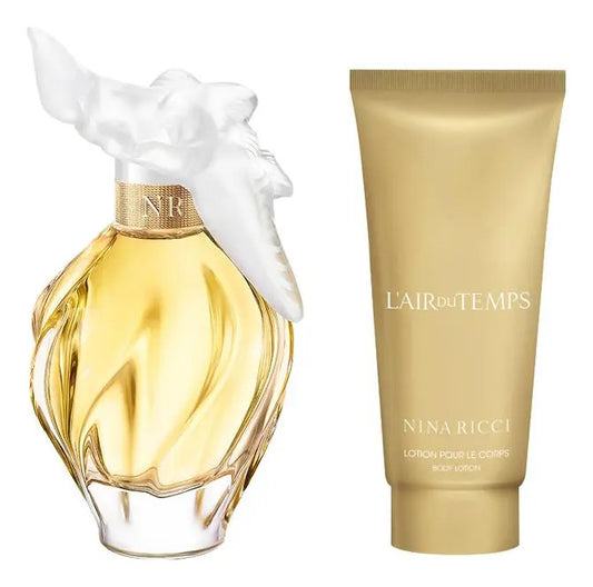 Set Nina Ricci L'Air Du Temps 2Pzs 100Ml Edt Spray/ Body Lotion 75Ml - Mujer