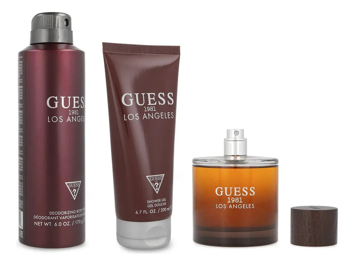 Guess Set Guess 1981 Los Angeles For Men 3Pzs 100Ml Edt Spray/ Desodorante 226Ml Spray/ Shower Gel 200Ml - Hombre