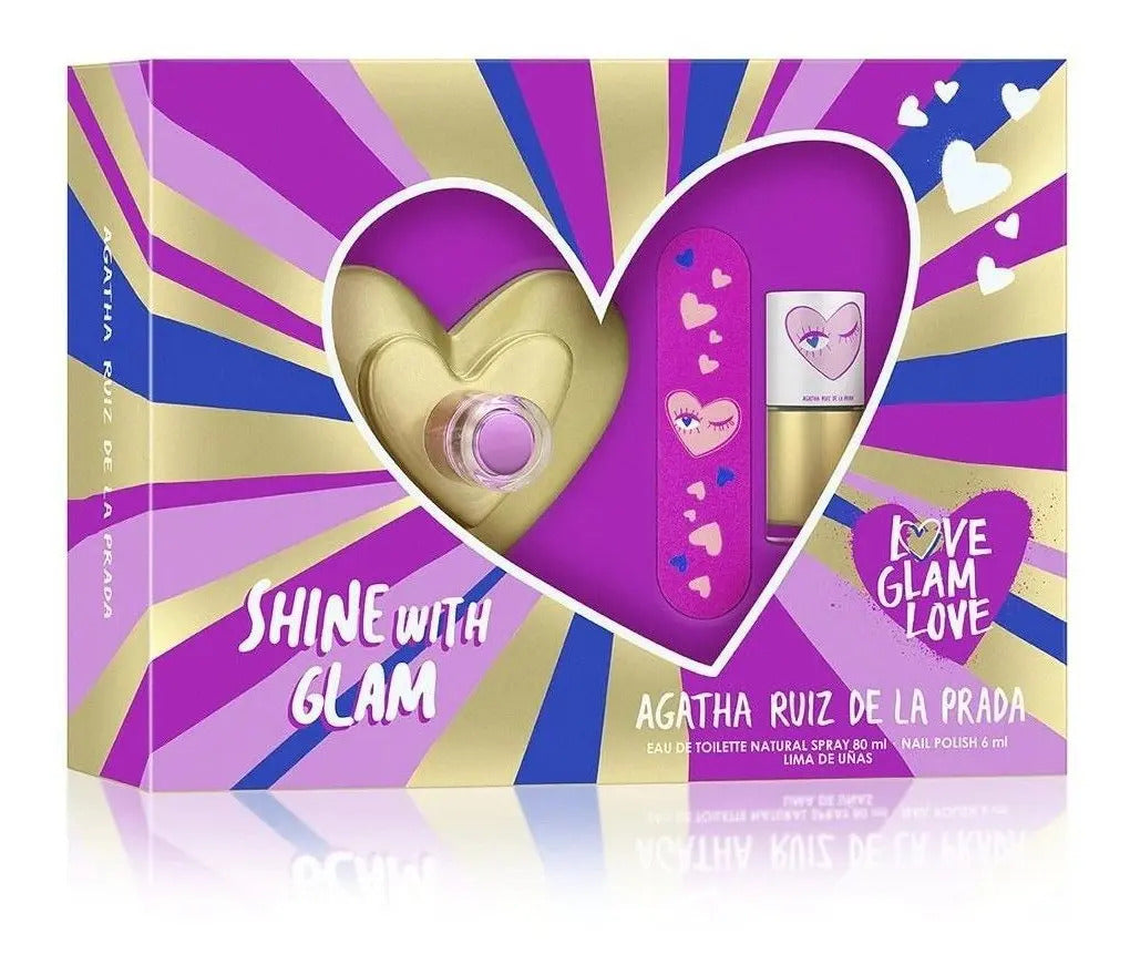 Set Love Glam Love Dama Agatha Ruiz de la Prada 3 Pz - Mujer