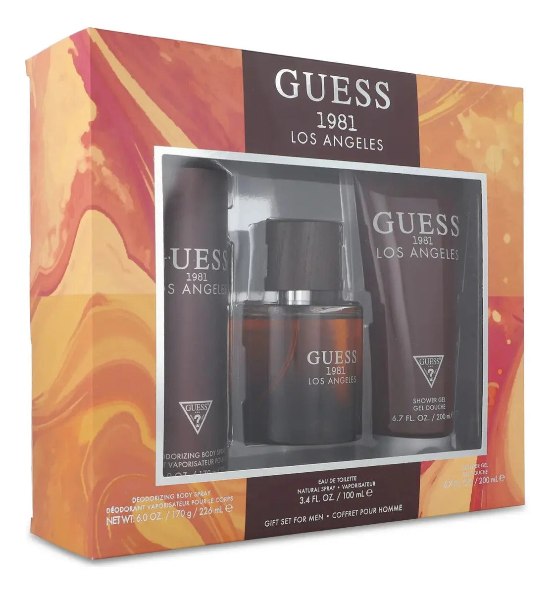 Guess Set Guess 1981 Los Angeles For Men 3Pzs 100Ml Edt Spray/ Desodorante 226Ml Spray/ Shower Gel 200Ml - Hombre