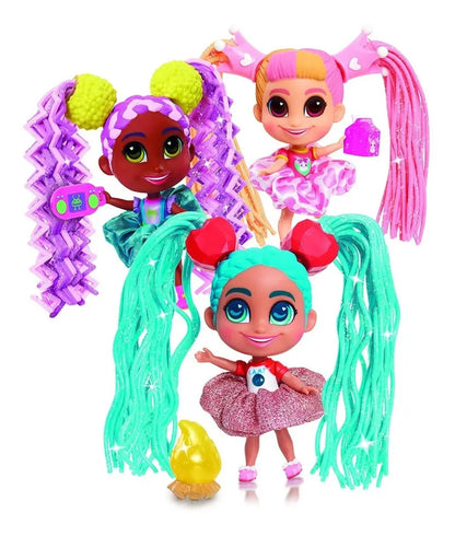 Muñeca Hairdorables Shortcuts 8 Sorpresas Incluidas Bandai - Naranja