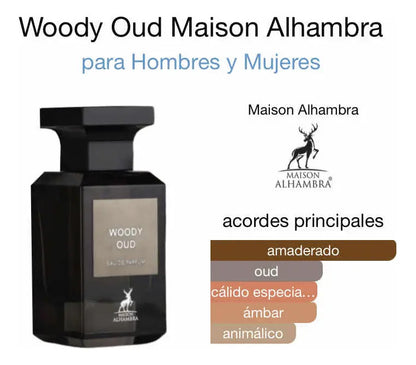 Woody Oud Unisex Maison Alhambra 80 ml Edp Spray - Hombre