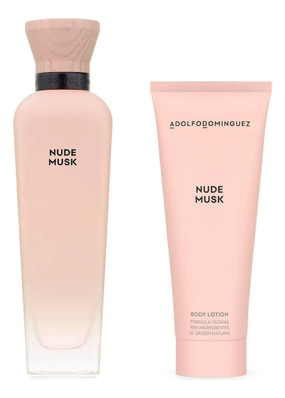 Set Adolfo Dominguez Nude Musk 2Pz 120Ml Edp Spray - Mujer