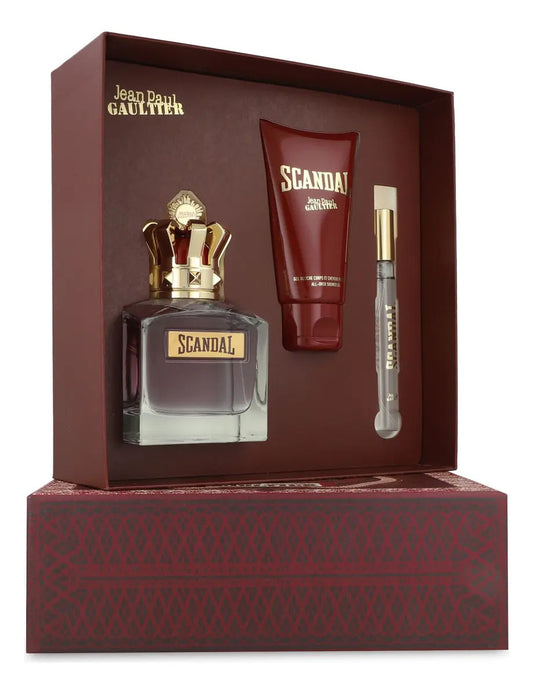 Set Jean Paul Gaultier Scandal 3Pzs 100Ml Edt Spray/ Shower Gel 75Ml/ 10Ml Edt Spray Para Hombre