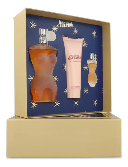 Set Jean Paul Gaultier Classique 3Pzs 100Ml Edt Spray/ Body Lotion 75Ml/ 6Ml Edt Para Mujer