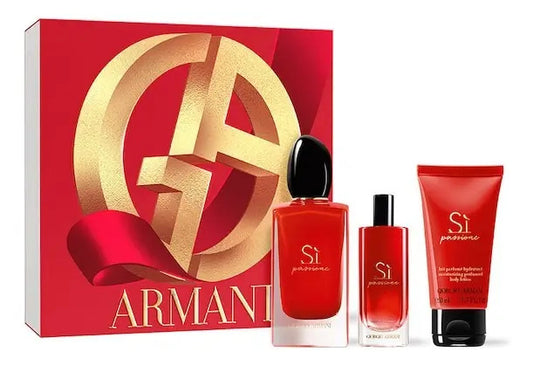 Set Giorgio Armani Si 3Pzs 100Ml Edp Spray/ Body Lotion 50Ml/ 15Ml Edp Spray - Mujer