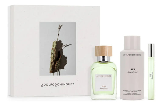 Adolfo Dominguez Set Adolfo Dominguez Agua Fresca 1993 3Pzs 120Ml Edt Spray / Desodorante 150Ml Spray/ 10Ml Edt Spray - Hombre
