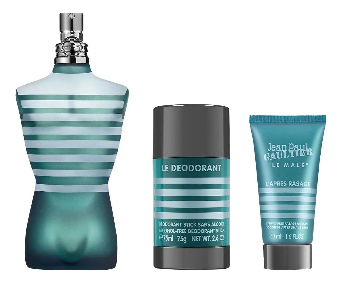 Set Jean Paul Gaultier Le Male 3Pzs 125Ml Edt Spray/ Shower Gel 75Ml/ Desodorante 150Ml Spray - Hombre