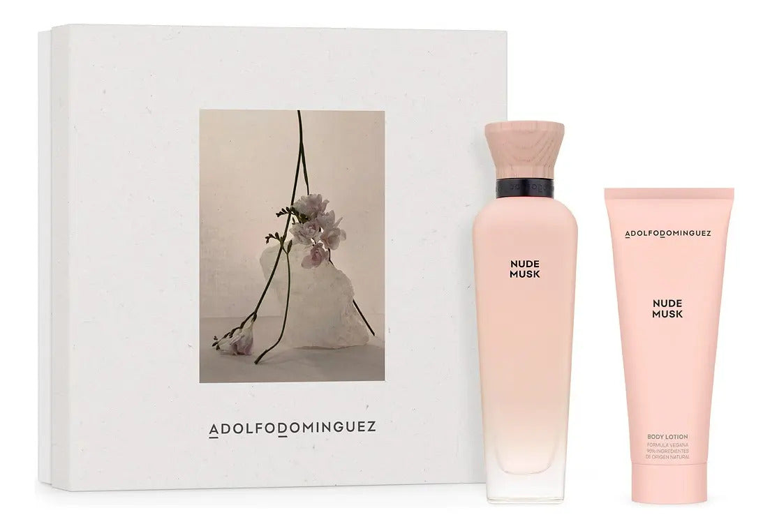 Set Adolfo Dominguez Nude Musk 2Pz 120Ml Edp Spray - Mujer