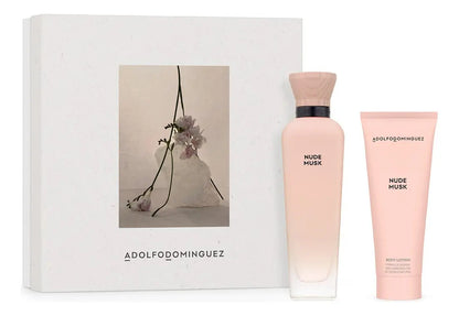 Set Adolfo Dominguez Nude Musk 2Pz 120Ml Edp Spray - Mujer