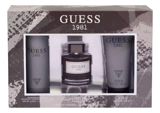 Set Guess 1981 Men 3Pzs 100Ml Edt Spray/ Shower Gel 200Ml/ Desodorante 226Ml Spray - Hombre