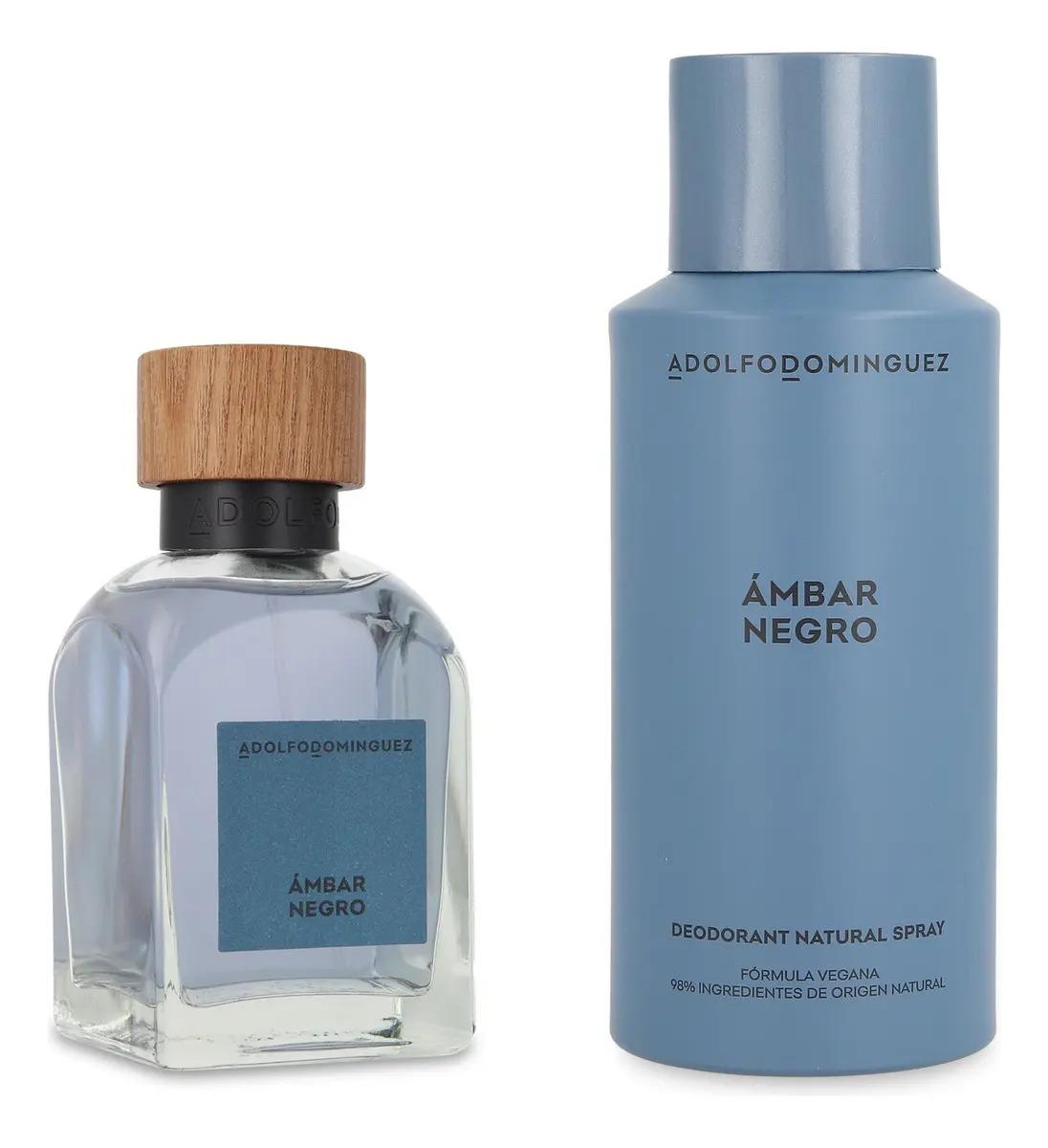 Set Adolfo Dominguez Ambar Negro 2Pz 120Ml Edp Spray - Hombre