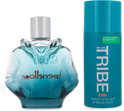 Set Benetton We Are Tribe Cool 2Pzs 90Ml Edt Spray/ Desodorante 150Ml Spray - Hombre