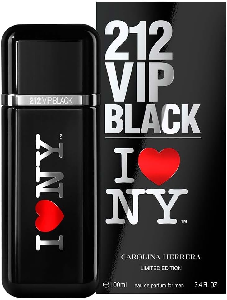 212 Vip Black I Love Ny Carolina Herrera 100 Ml Edp Spray - Hombre