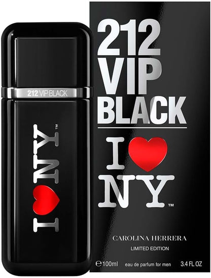 212 Vip Black I Love Ny Carolina Herrera 100 Ml Edp Spray - Hombre