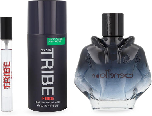 Set Benetton We Are Tribe Intense 3Pzs 90Ml Edp Spray/ Desodorante 150Ml Spray/ 10Ml Edp Spray - Hombre