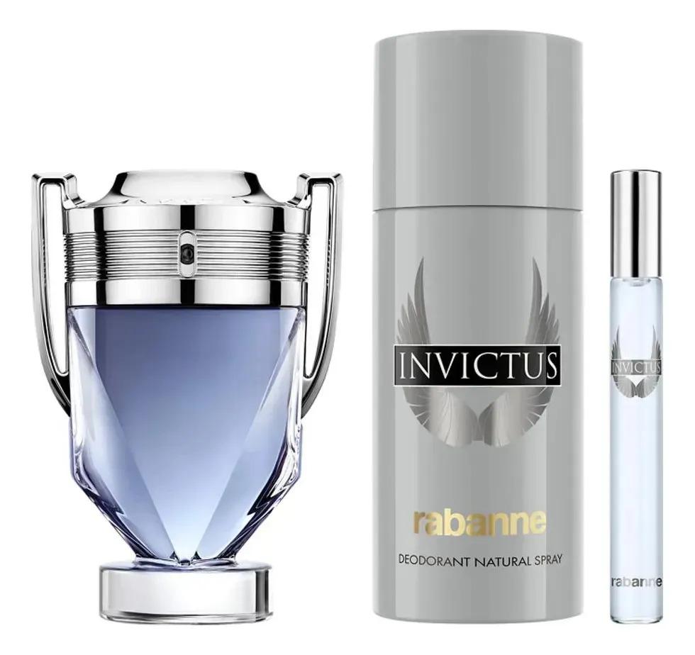 Set Invictus 3Pz 100Ml Edt Spray 10Ml Edt Spray - Hombre