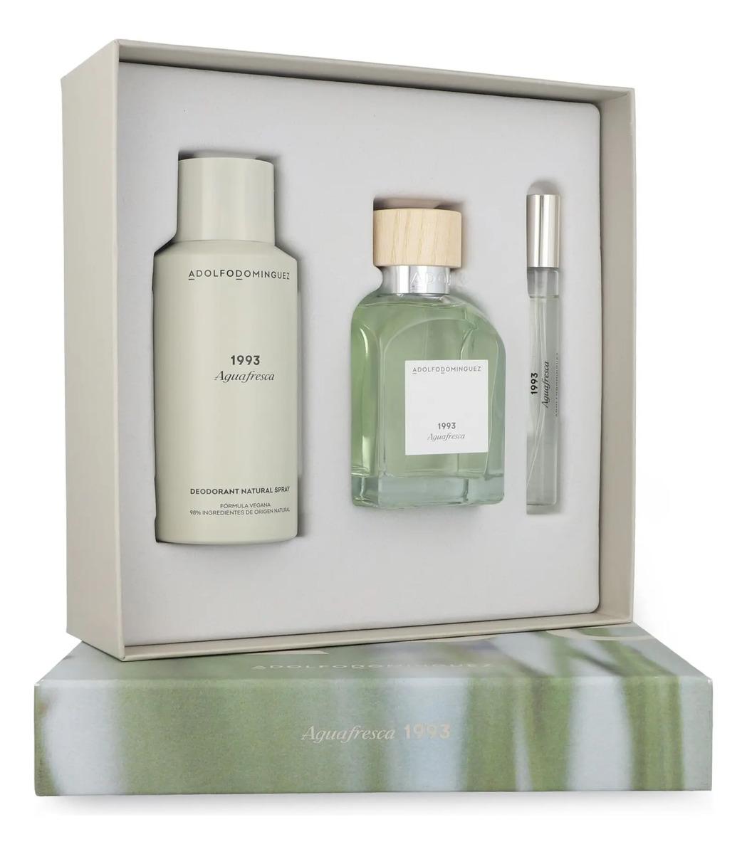 Adolfo Dominguez Set Adolfo Dominguez Agua Fresca 1993 3Pzs 120Ml Edt Spray / Desodorante 150Ml Spray/ 10Ml Edt Spray - Hombre
