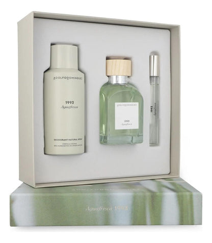 Adolfo Dominguez Set Adolfo Dominguez Agua Fresca 1993 3Pzs 120Ml Edt Spray / Desodorante 150Ml Spray/ 10Ml Edt Spray - Hombre
