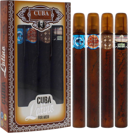 Set Cuba Latino Des Champs 4 Pz 35 ml c/u Spray - Hombre