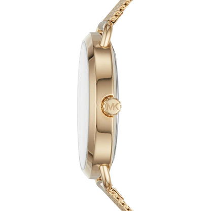 Michael Kors Reloj Mk3844 para Mujer con Diseño Elegante y Correa de Metal Dorado