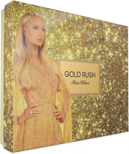 Set Paris Hilton Gold Rush 4 Pzs 100Ml Edp Spray/ Body Lotion 90Ml/ Shower Gel 90Ml/10Ml Edp Spray - Mujer