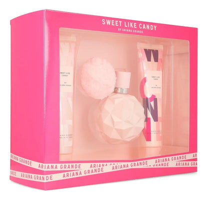 Set Ariana Grande Sweet Like Candy 3Pzs 100Ml Edp Spray/ Body Mist 118Ml Spray/ Body Souffle 100Ml - Mujer