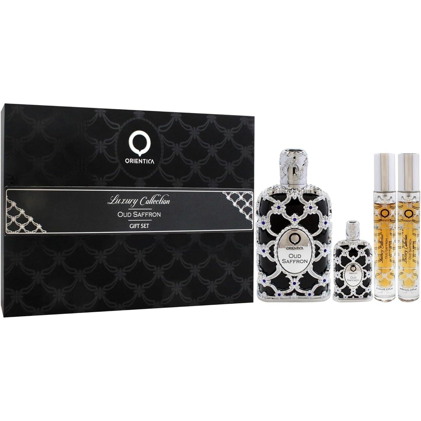 Set Orientica Luxury Collection Oud Saffron 4Pzs 80Ml Edp Spray/ 7.5Ml Edp/ 10Ml Edp Spray X2 - Unsex