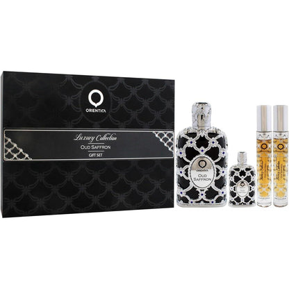 Set Orientica Luxury Collection Oud Saffron 4Pzs 80Ml Edp Spray/ 7.5Ml Edp/ 10Ml Edp Spray X2 - Unsex